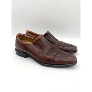 ECCO Helsinki Slip On Brown Leather Loafers Shoes Men's Size 43 US 10 EUC